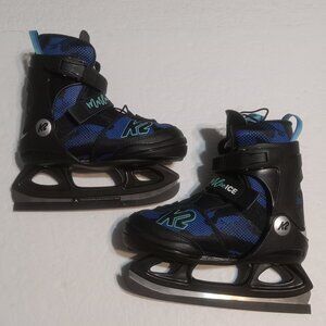 K2 Marlee Youth Ice Skates Adjustable Size Y11-2 Blue/Black
